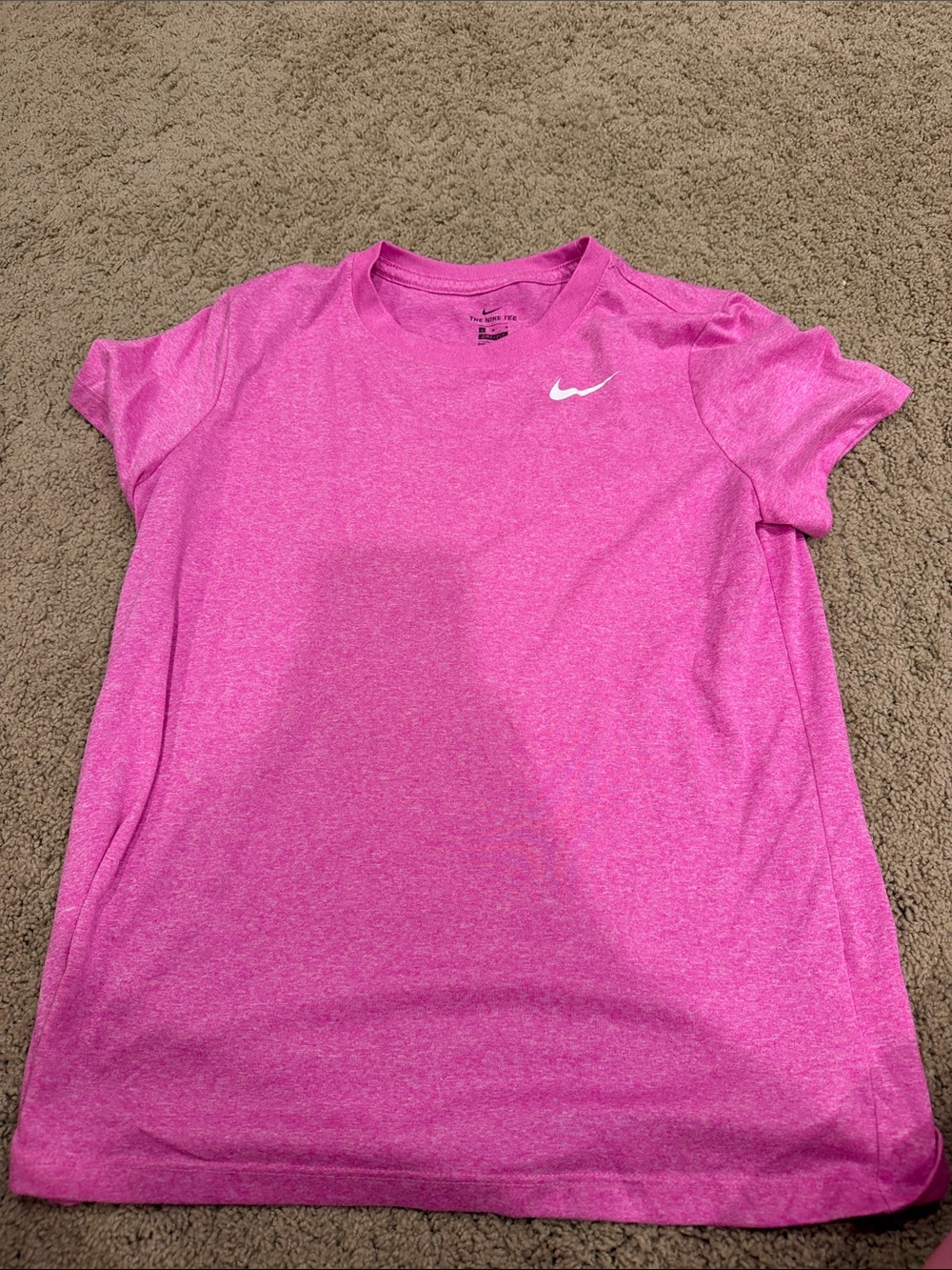 Nike Women's Heather Pink Short Sleeve Dri-FIT Tee